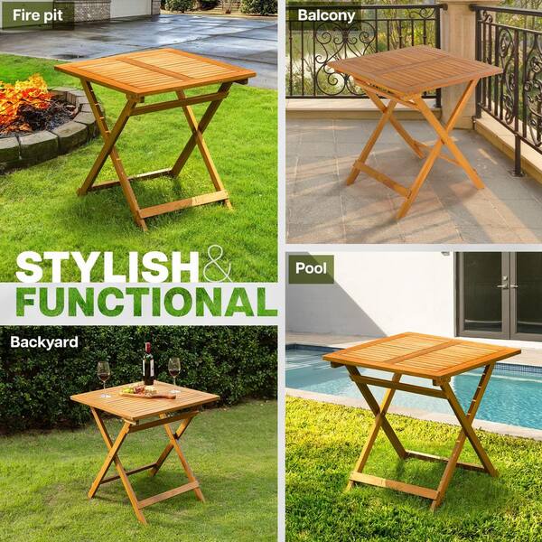 WAQ×DOORS　FOLDING WOOD TABLE WAQ×DOORS FOLDING WOOD TABLE Multifunctional Folding Dining