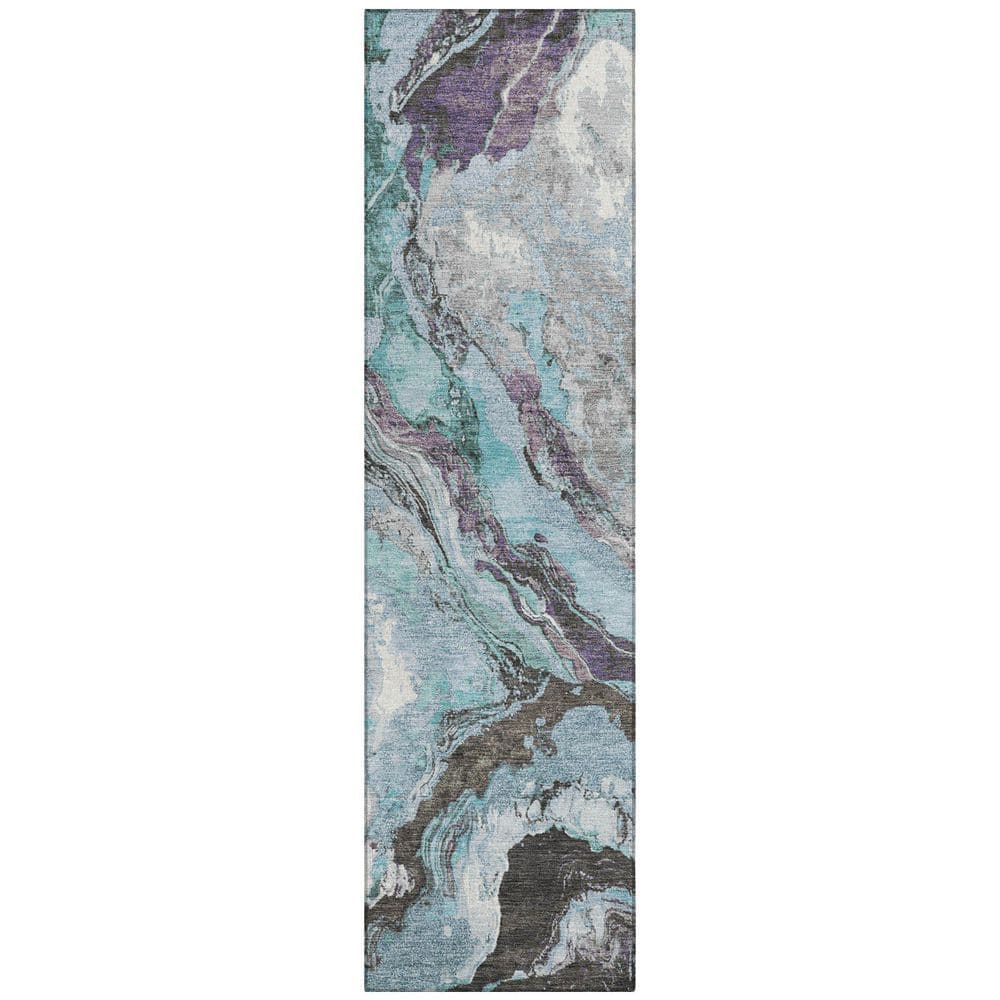 Chantille Machine Washable Indoor/Outdoor Abstract ACN1908 Teal 2 ft. 3 in. x 7 ft. 6 in. Runner Rug price history on PriceWatchPro