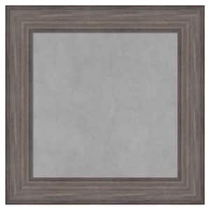 Country Barnwood 21 in. x 21 in. Framed Magnetic Board