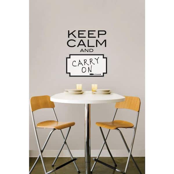 WallPOPs 3.5 in. x 2 in. Keep Calm Dry Erase Wall Decal Quote