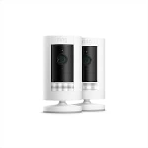 Stick Up Cam Battery- Home Indoor/Outdoor Smart Security Wi-Fi Video Camera  with 2-Way Talk Night Vision, White (2-Pack)