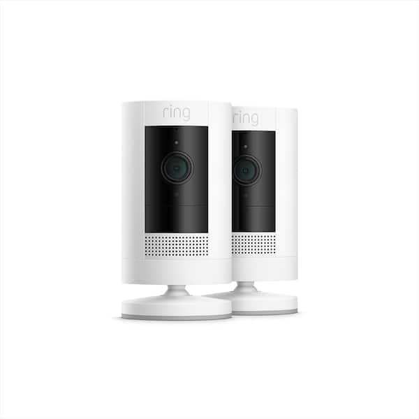 Ring Stick Up Cam Battery- Home Indoor/Outdoor Smart Security Wi-Fi Video Camera with 2-Way Talk Night Vision, White (2-Pack)