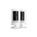 Stick Up Cam Wireless Indoor/Outdoor White Standard Security Camera (2-Pack)