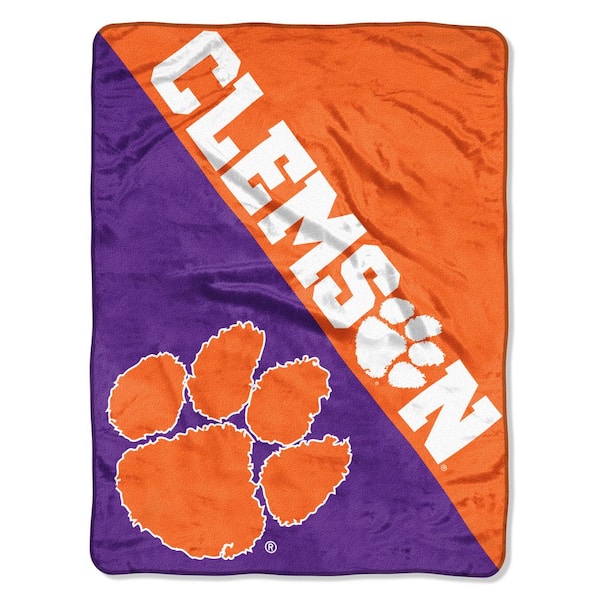 THE NORTHWEST GROUP Halftone Clemson University Polyester Twin Knitted Blanket