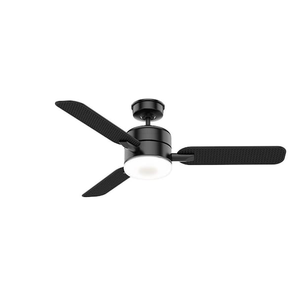 Casablanca Paume 54 in. Integrated LED Indoor/Outdoor Matte Black Ceiling Fan with Light Kit and Wall Control