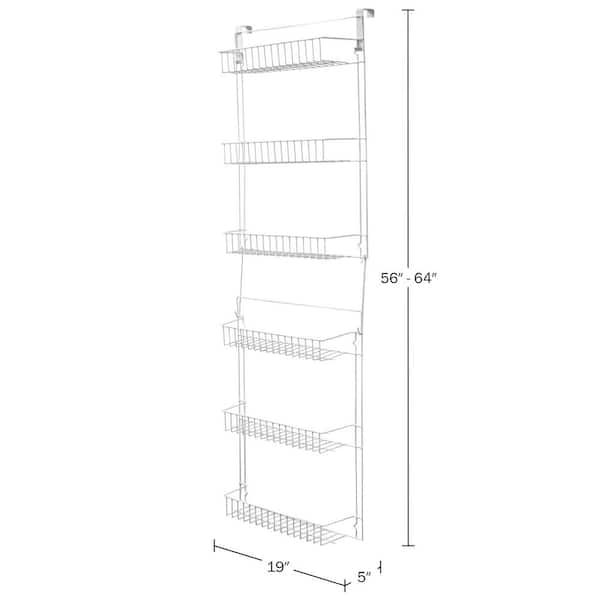 Household Essentials Over The Door 6 Basket Storage Rack