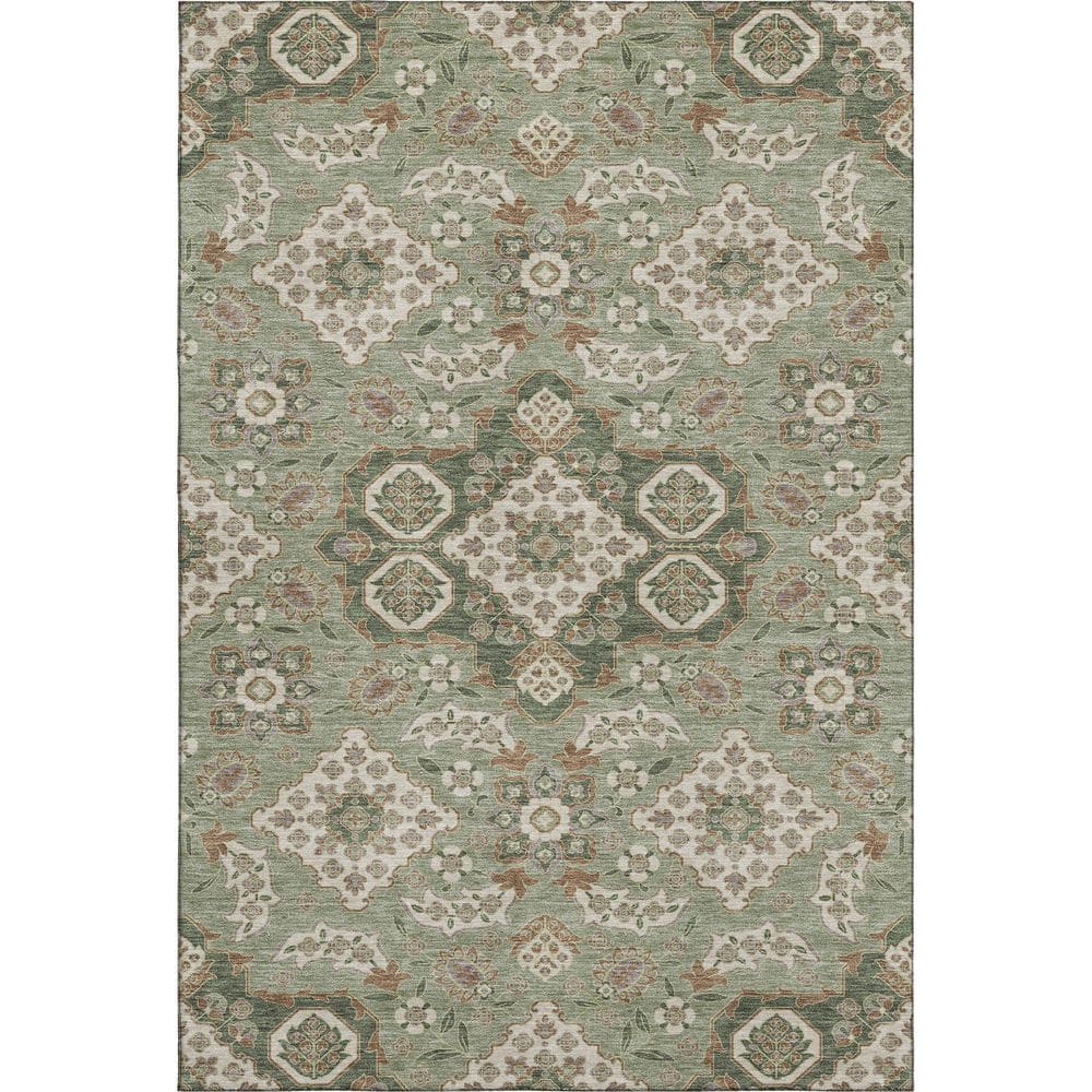 Mayfield Premium Machine Washable Abstract AMF1853 Sage 10 ft. x 14 ft. Area Rug price history on PriceWatchPro