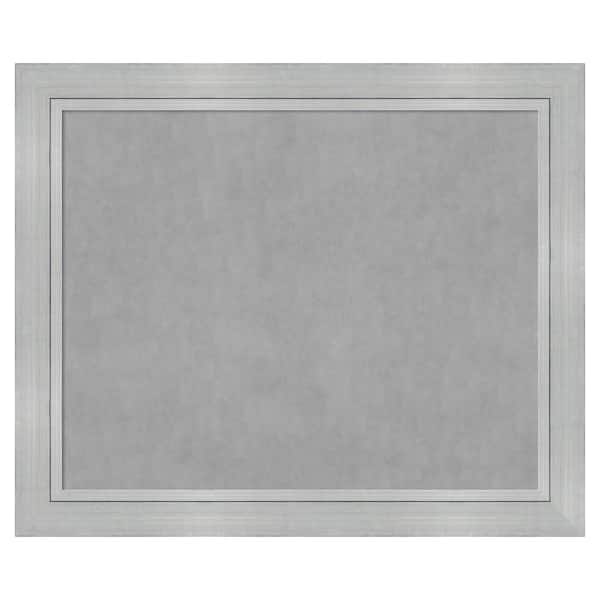 Amanti Art Romano Silver 47 in. x 39 in Framed Magnetic Board
