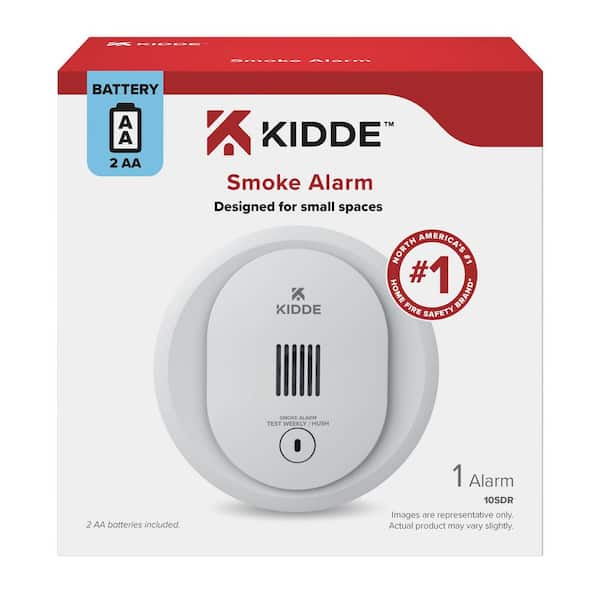 Compact 4 in. Battery Powered Smoke Detector with Photoelectric Sensor 21031428