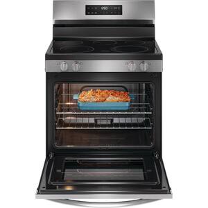 30 in. 5 Element Freestanding Electric Range in Stainless Steel with EvenTemp and Steam Clean