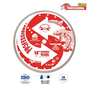 14 in. Professional Turbo Diamond Blade - Stone and Concrete Cutting (3-Pack)