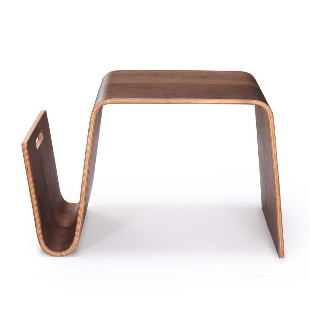 Brookside Walnut Rectangular Minimalist End Table