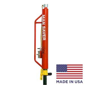6 in. x 6 in. x 31 in. Orange Steel Air-Powered T-Post Driver, 1-1/4 in. Max OD, Pneumatic Fence Tool