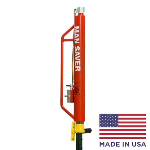 MAN SAVER 6 in. x 6 in. x 31 in. Orange Steel Air-Powered T-Post Driver, 1-1/4 in. Max OD, Pneumatic Fence Tool