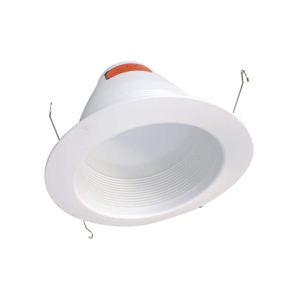 White 6-Inch Airtight Aluminum Recessed Cone Baffle Trim