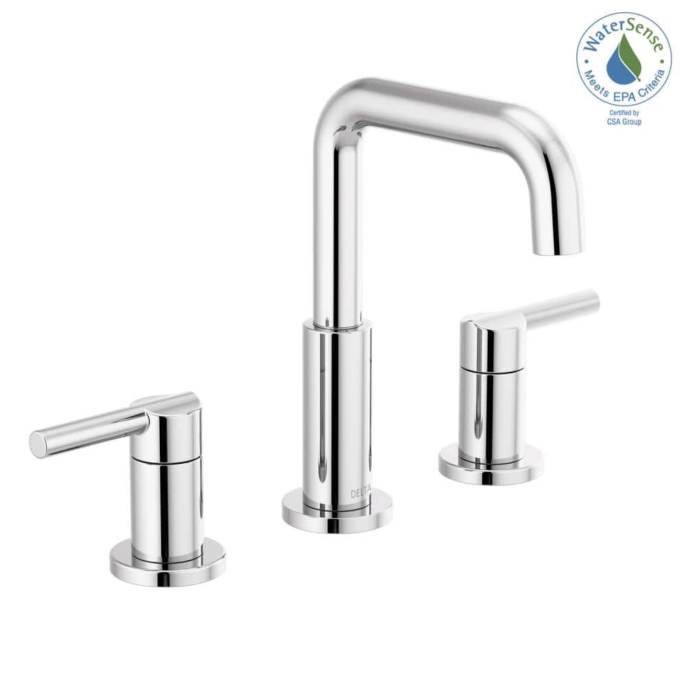 Nicoli Chrome Widespread Bathroom Faucet with Lever Handles