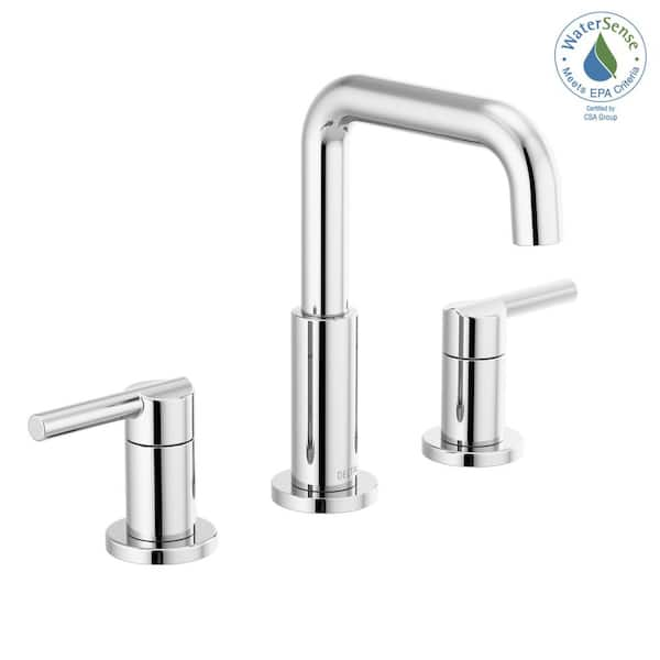 Delta Nicoli 8 in. Widespread 2-Handle Bathroom Faucet in Chrome 35849LF -  The Home Depot