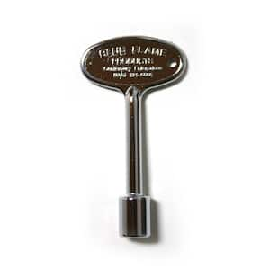 Universal 3 in. Polished Chrome Fireplace Key