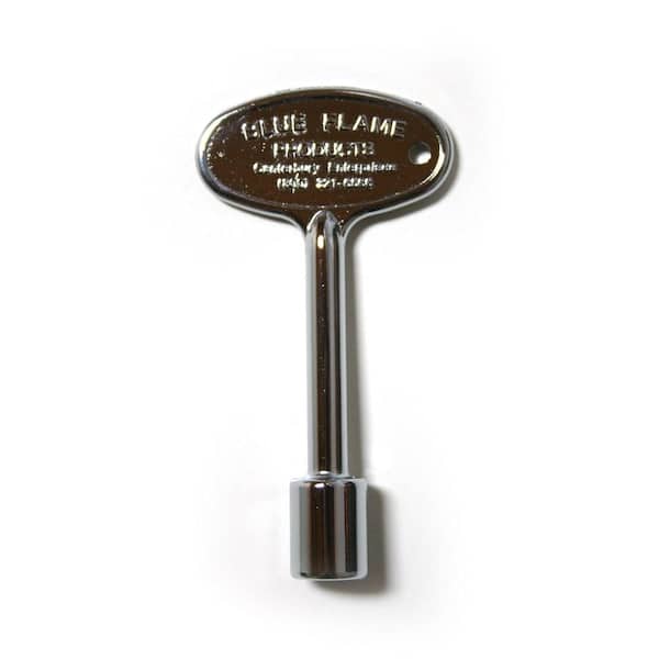 Blue Flame Universal 3 in. Polished Chrome Fireplace Key