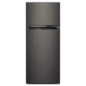 28 in. W 17.6 cu. ft. Top Freezer Refrigerator in Fingerprint Resistant Black Stainless