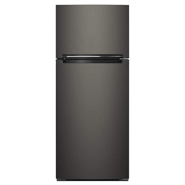 Whirlpool 28 in. W 17.6 cu. ft. Top Freezer Refrigerator in Fingerprint Resistant Black Stainless