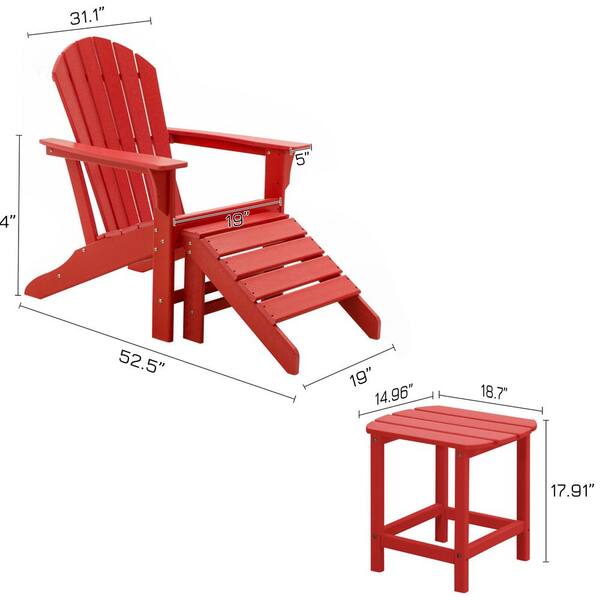 composite adirondack chairs with table