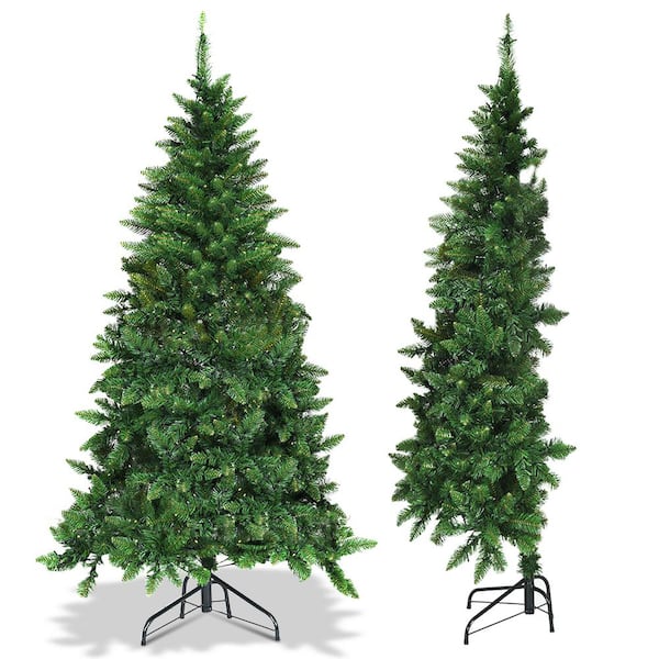 4.5ft 350 Tips Christmas Artificial Tree With Remote Timer 240 LEDs USB  String Light Xmas Holiday Decoration with 48 Christmas Tree Bag 