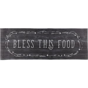 Bless This Food 55 in. x 19.6 in. Anti-Fatigue Kitchen Mat