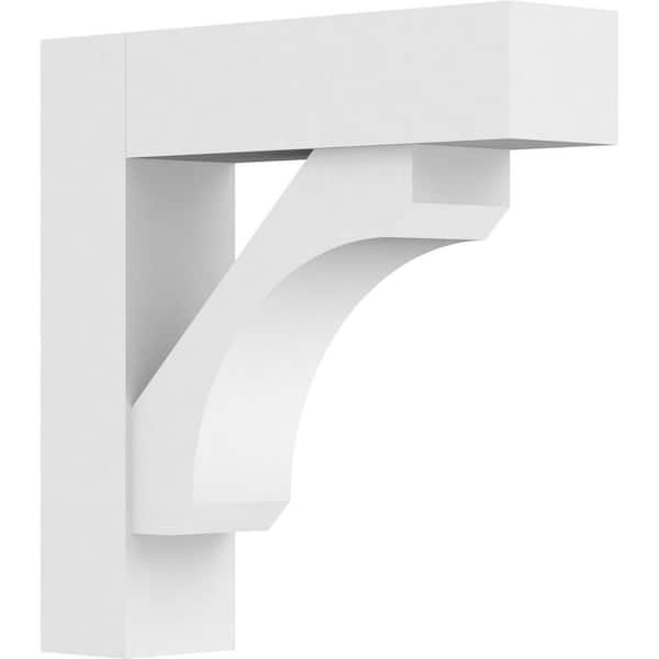 Ekena Millwork Standard Legacy 5 in. W x 20 in. H x 20 in. D Signature Urethane Polyurethane Bracket With Block Ends