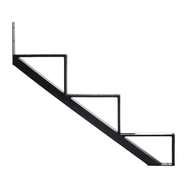 Pylex 3-Steps Steel Stair Stringer black 7-1/2 in. x 10-1/4 in. (Includes 1 Stair Riser)