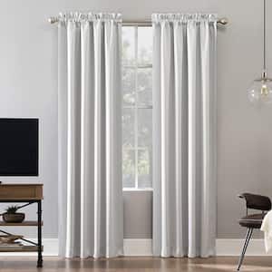 Alna Theater Grade Pearl Polyester 52 in. W x 63 in. L Rod Pocket 100% Blackout Curtain (Single Panel)