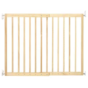 29 in. H x 40.25 in. W Wooden Safety Gate, Walk Through Pet Gate Fits Openings 24 in. 40 in. W, 2-Panel Dog Gate