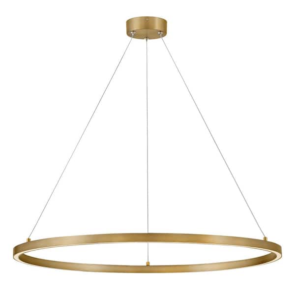 LARK Kenna 1 Light 30.00-Watt Integrated LED Lacquered Brass Chandelier