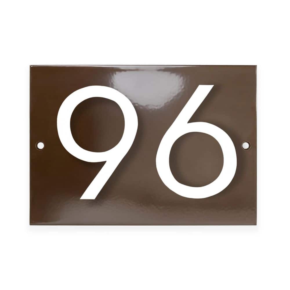 "Horizontal Floating Modern Address Plaque (4"" Numbers-2 Characters)-Roman Bronze/White" price history on PriceWatchPro