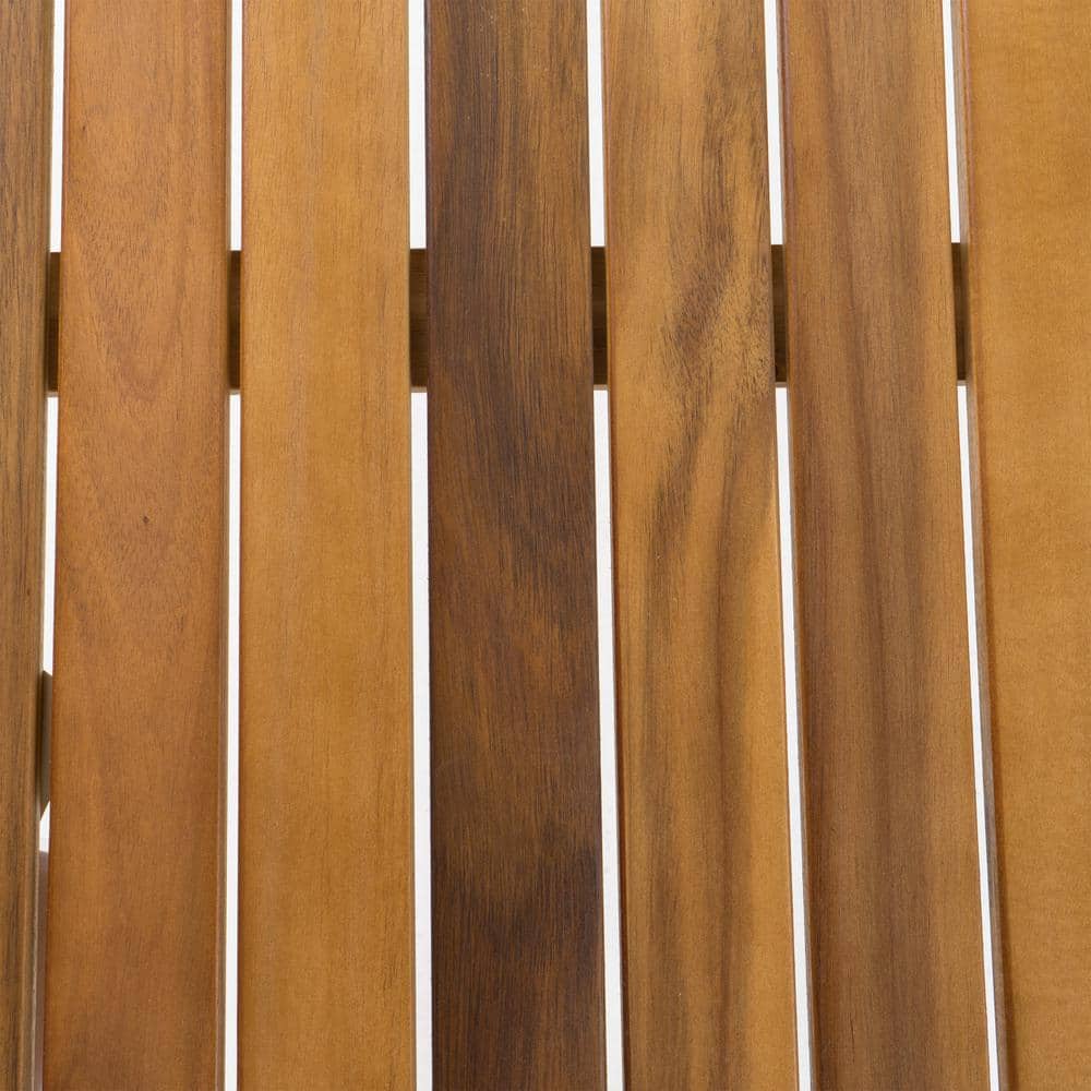Sunqueen 71" Teak Brown Wooden Patio Dining Table
