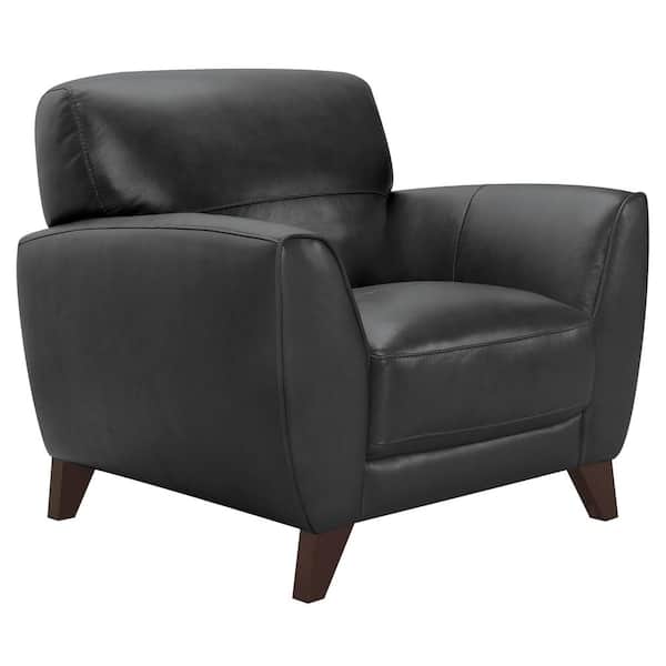 Armen Living Jedd Genuine, Contemporary Leather Chairs