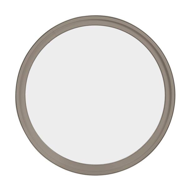 FrontLine 18 in. x 18 in. Round Sandstone 6-9/16 in. Jamb Geometric Aluminum Clad Wood Window