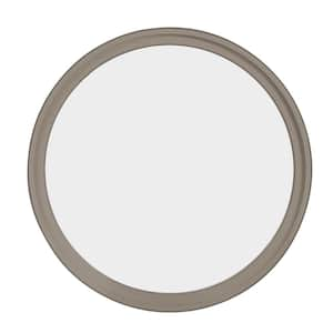 24 in. x 24 in. Round Sandstone 4-9/16 in. Jamb 3-1/2 in. Interior Trim Geometric Aluminum Clad Wood Window