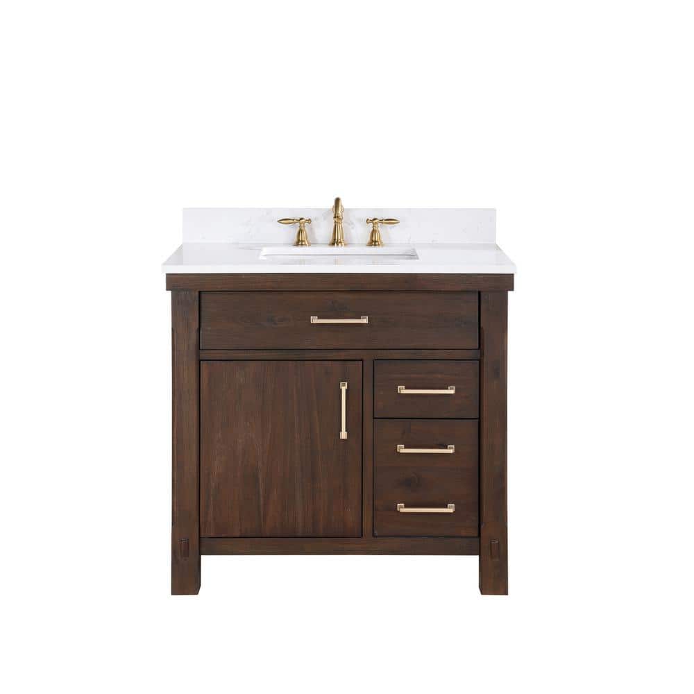 ROSWELL Viella 36 in. W x 22 in. D x 34 in. H Single Sink Bath Vanity