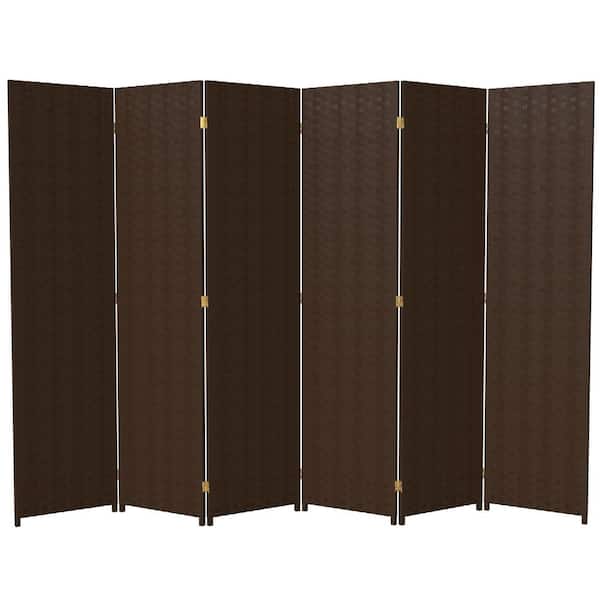 Oriental Furniture 6 ft. Dark Mocha 6-Panel Room Divider