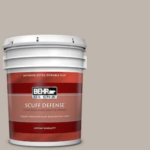5 gal. #PPU18-12 Graceful Gray Extra Durable Flat Interior Paint & Primer