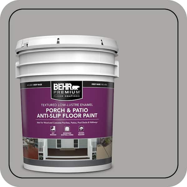 5 gal. #PFC-68 Silver Gray Textured Low-Lustre Enamel Interior/Exterior Porch and Patio Anti-Slip Floor Paint