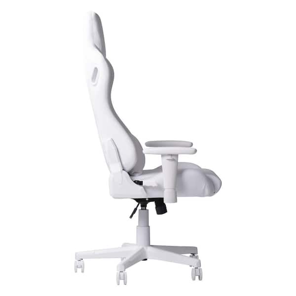 Ezra Adjustable Leg Rest Gaming Chair White - miBasics