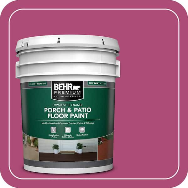 5 gal. #100B-7 Hot Pink Low-Lustre Enamel Interior/Exterior Porch and Patio Floor Paint