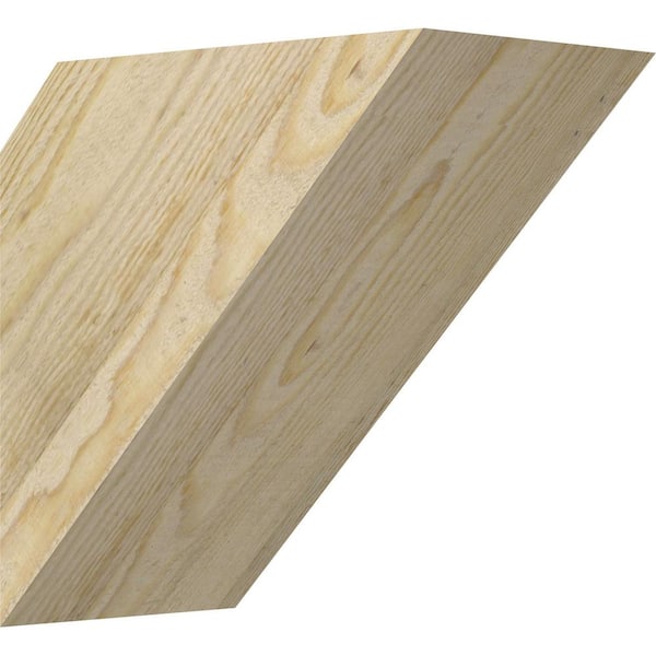 Ekena Millwork 6 in. W x 10 in. D x 10 in. H Traditional Rough Sawn Knee Brace, Douglas Fir