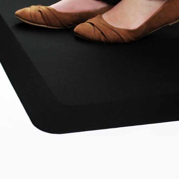 Black 20 in. x 32 in. Rectangular Indoor Standing Comfort Mat