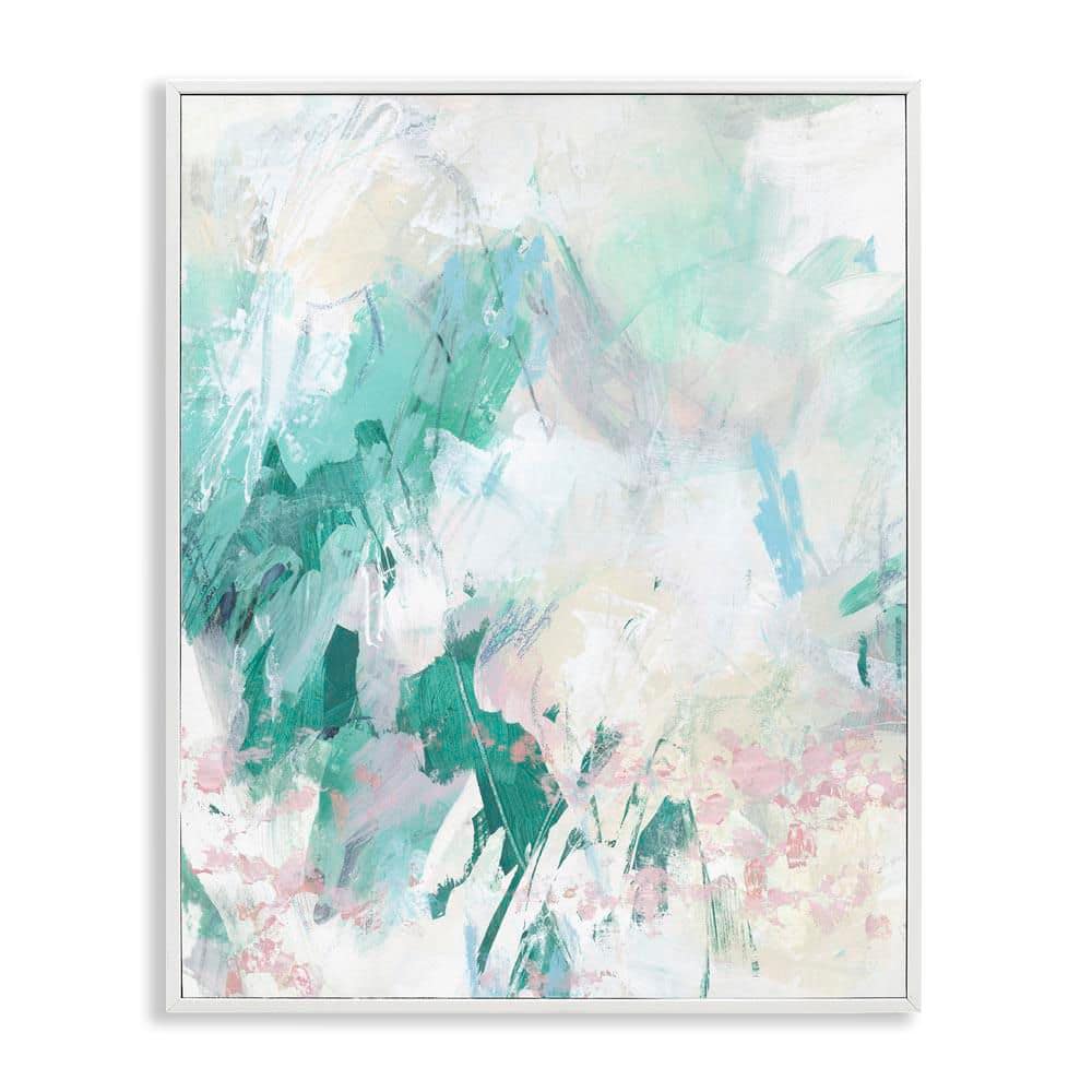 Green Faded Splatter by June Erica Vess White Framed Abstract Giclee Art Print 14 in. x 11 in. price history on PriceWatchPro