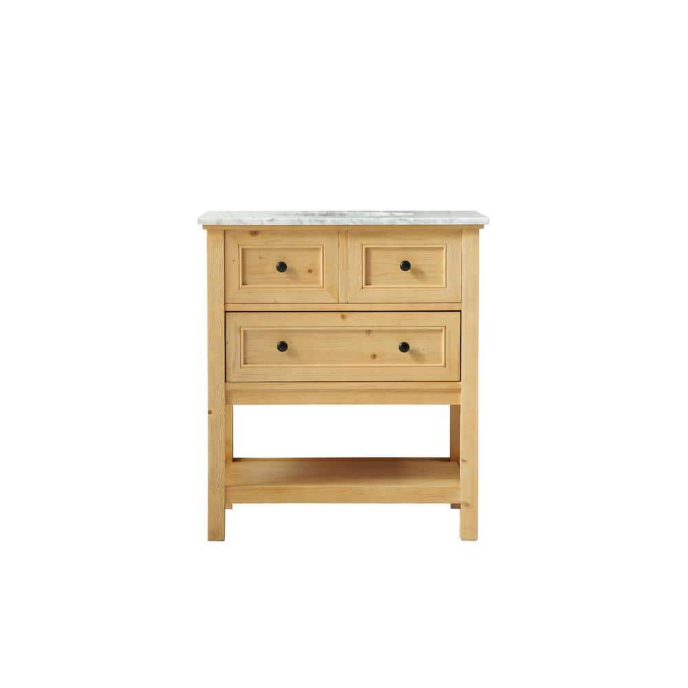 Simply Living 30 in. W x 22 in. D x 34 in. H Bath Vanity in Natural Wood wi