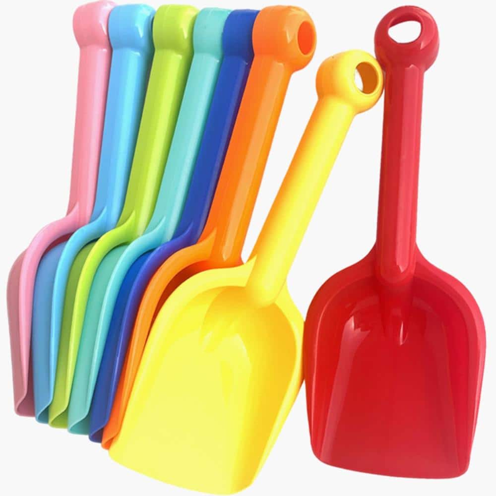 Multicolor Heavy Duty Plastic Digging Scoops for Kids and Toddlers for Beach and Garden Play Eight Pack price history on PriceWatchPro
