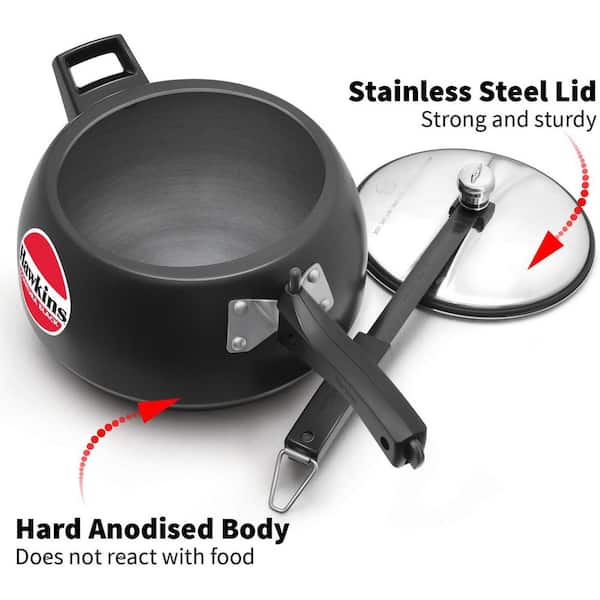 HAWKINS クロケット製 エプロンフロントダービー 9 ヒドゥンチャネル HAWKINS 6.9 qt. Aluminum Stove Top Pressure Cooker in Contura